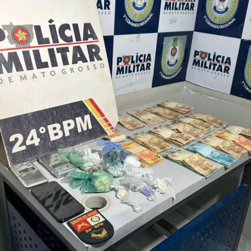 Traficante é preso com porções de drogas e R$ 14 mil em dinheiro em quitinete na capital