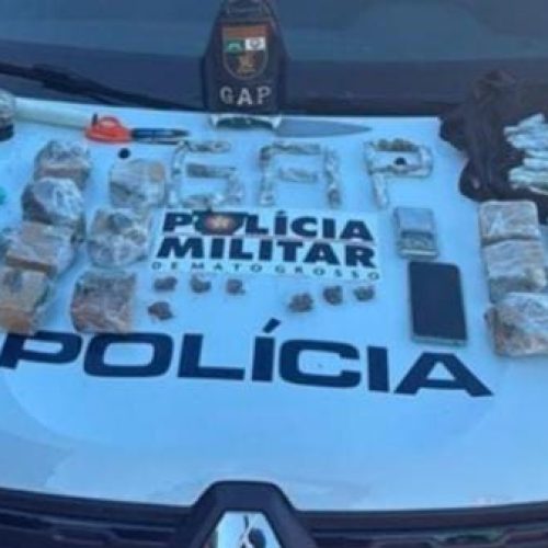Três faccionados são presos pela PM com drogas em Cuiabá e Várzea Grande