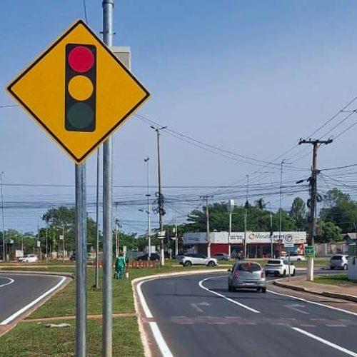 Várzea Grande implanta novo sistema viário e reforça segurança em rotatória