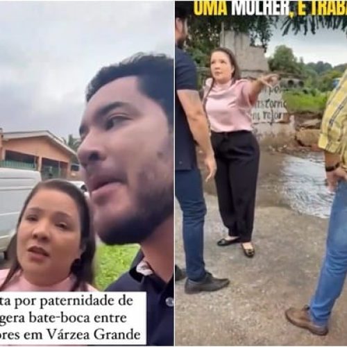 Vereadores de VG protagonizam bate-boca em frente à obra de escola paralisada; veja