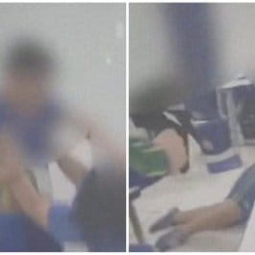 Vídeo mostra aluno sendo agredido por colega em sala de aula e mãe aciona a polícia