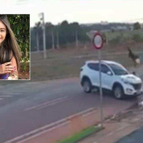 Vídeo mostra batida entre Biz e carro que matou garota de 19 anos em MT; veja