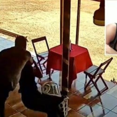 Vídeo mostra covarde agredindo ex-namorada um mês antes de matá-la a tiros