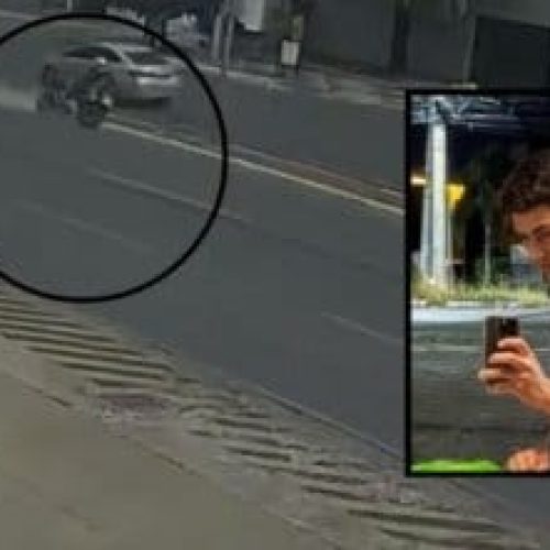 Vídeo mostra momento em que carro atinge e mata jovem em motocicleta na Miguel Sutil