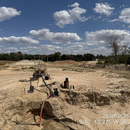 Polícia Militar desmantela 4º garimpo ilegal em 8 dias e apreende espingarda em Nova Guarita