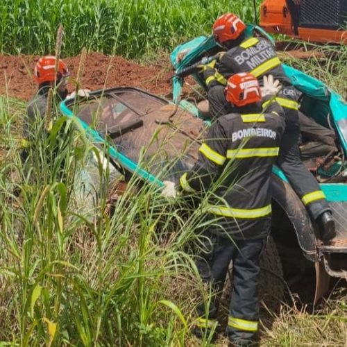 Corpo de Bombeiros resgata corpo de vítima após acidente fatal em União do Sul