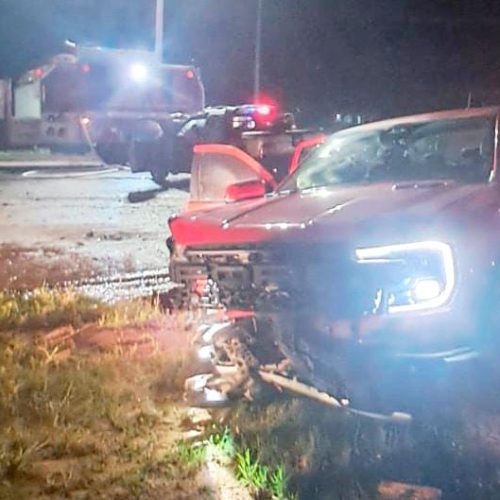 Acidente entre picape e caminhonete em rodovia no Nortão deixa cinco feridos