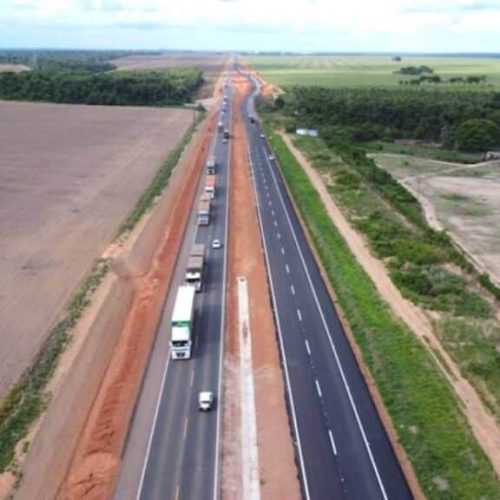 Obras de duplicação avançam e tráfego será liberado em mais 15 km da BR-163 em Sorriso