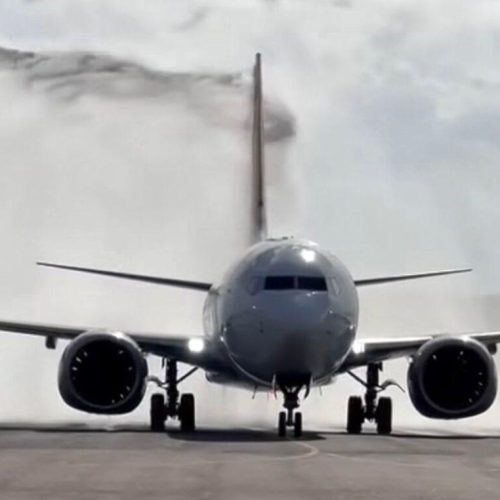 Com “batismo”, aeroporto de Sinop recebe pela primeira vez Boeing 737-8 Max