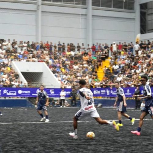 Jogo de Fut 7 reunindo Falcão e influencers arrecada mais de 5 toneladas de alimentos em Sorriso