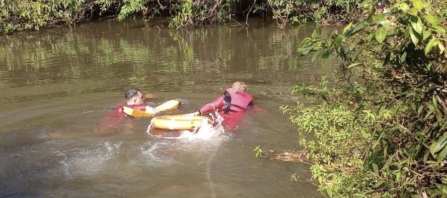 Sinop: carro cai em rio, motorista consegue sair e é resgatado em estado de choque