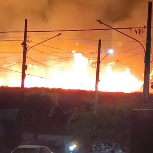 Incêndio de grandes proporções atinge área de reserva em Sinop