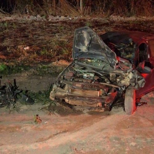 Um morto e dois feridos em colisão com carretas entre Guarantã do Norte e Matupá