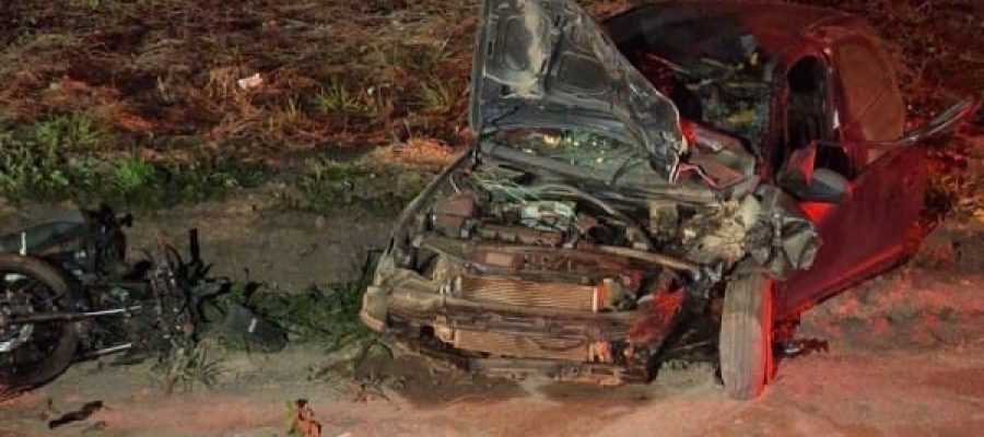 Um morto e dois feridos em colisão com carretas entre Guarantã do Norte e Matupá