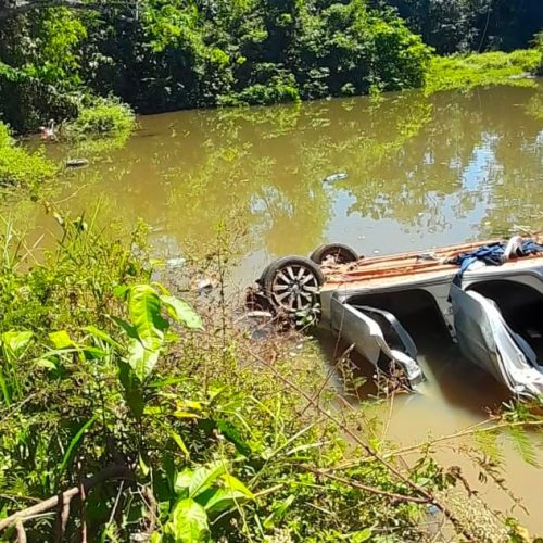 Carro cai em lagoa e condutor morre no Nortão