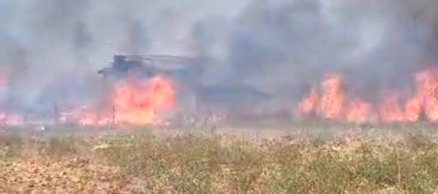Incêndio atinge área de serraria e fumaça se espalha por região em Sinop