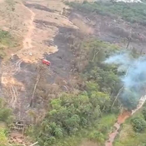 Bombeiros voltam a combater incêndio em área de reserva em Sinop