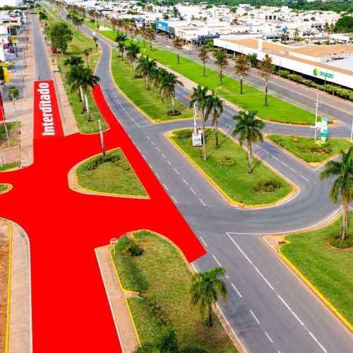 Trechos de avenidas serão interditados neste sábado e domingo para obras na BR-163 em Lucas Do Rio Verde
