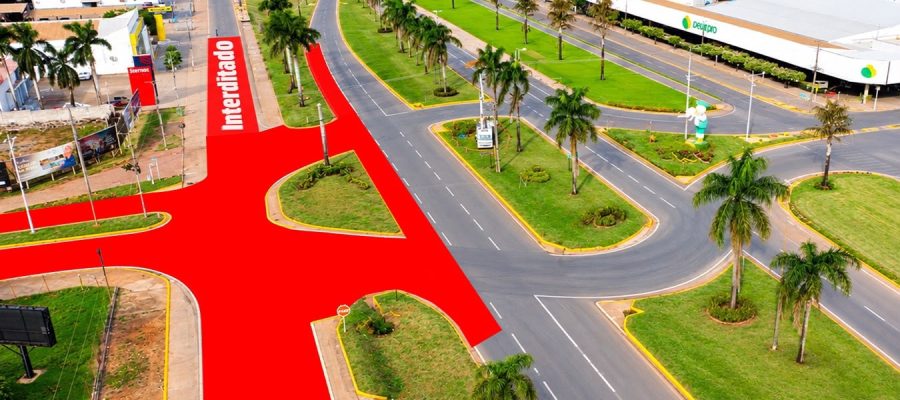 Trechos de avenidas serão interditados neste sábado e domingo para obras na BR-163 em Lucas Do Rio Verde