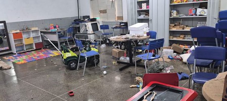 VANDALISMO: Aulas seguem normalmente na Emeb Dejani Ribeiro Campos após ato de vandalismo