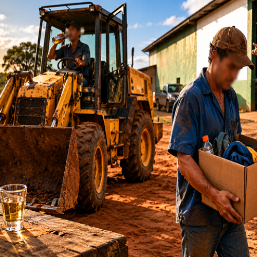 Nova Ubiratã: Funcionário é demitido após “encher a cara” de cachaça e dirigir trator em fazenda