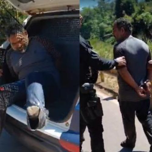 Ladrão de caminhão tenta fugir a nado, mas é preso em rio