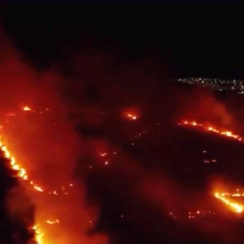 Incêndio de grandes proporções atinge área de mata em Sinop