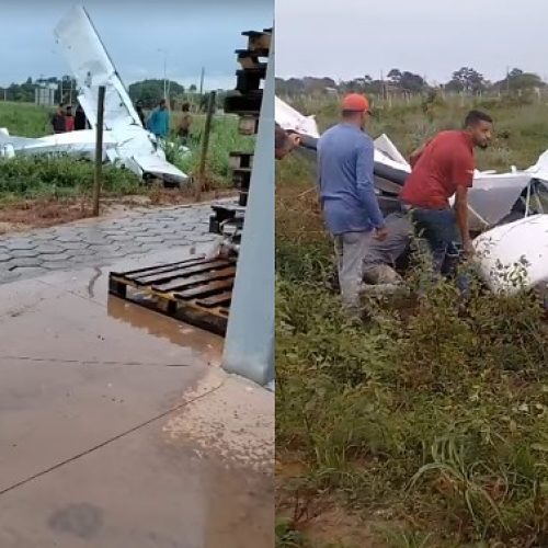 MT: Avião despenca durante pouso e duas pessoas morrem em queda