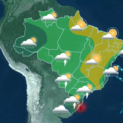 CLIMA E TEMPO: Previsão Fim de Semana (16 e 17/05): Frentes frias e temporais em parte do Centro-Sul do país