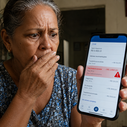 Boa Esperança do Norte: Idosa percebe celular vibrando e descobre que alguém transferiu quase R$ 2 mil da conta