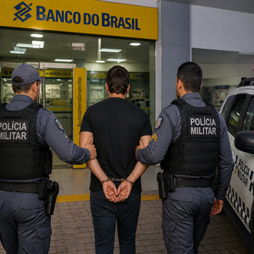 Ipiranga do Norte: Vigilante do Banco do Brasil é preso pela PM com mandado de prisão em aberto